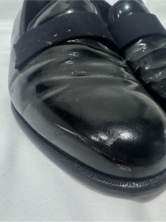 Salvatore Ferragamo Black Patent Leather Opera Loafers Shoes 12D Italy main image 7